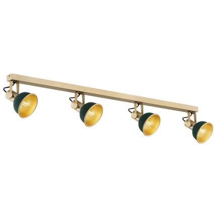 Argon 1800 - Spotlight LENORA 4xE14/7W/230V gold/green