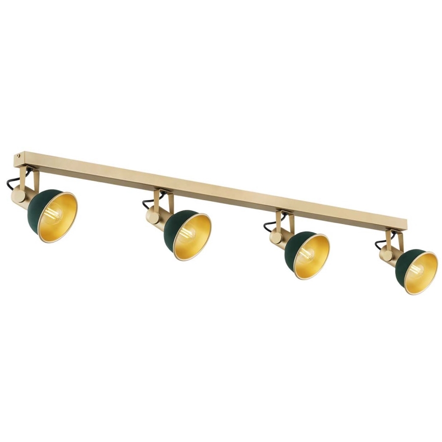 Argon 1800 - Spotlight LENORA 4xE14/7W/230V gold/green