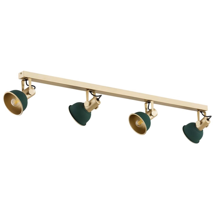 Argon 1800 - Spotlight LENORA 4xE14/7W/230V gold/green