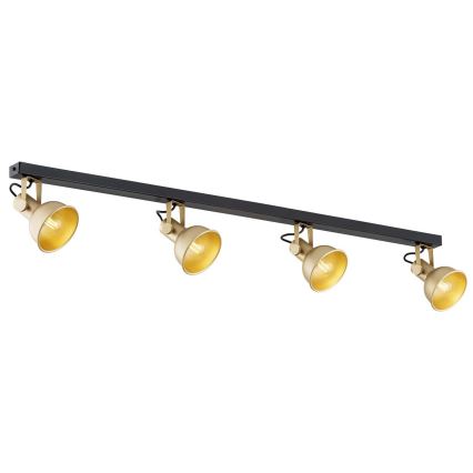 Argon 1801 - Spotlight LENORA 4xE14/7W/230V gold/black
