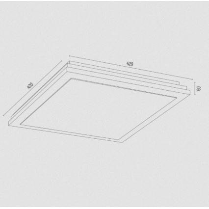 Argon 1803 - Ceiling light CASERTA 4xE27/15W/230V 42x42 cm