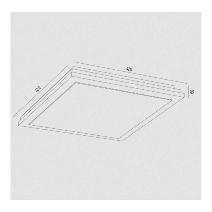 Argon 1803 - Ceiling light CASERTA 4xE27/15W/230V 42x42 cm