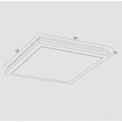 Argon 1804 - Ceiling light CASERTA 4xE27/15W/230V 52x52 cm