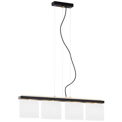 Argon 1814 - Chandelier on a string CANOA 4xE27/15W/230V black