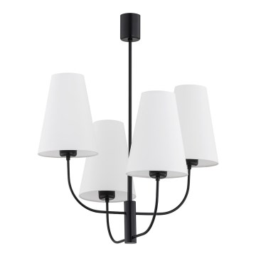 Argon 1822 - Chandelier on a pole SAFIANO 4xE27/15W/230V black