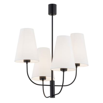 Argon 1822 - Chandelier on a pole SAFIANO 4xE27/15W/230V black