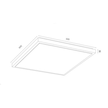 Argon 1826 - Ceiling light CARLSON 4xE27/15W/230V 60x60 cm black