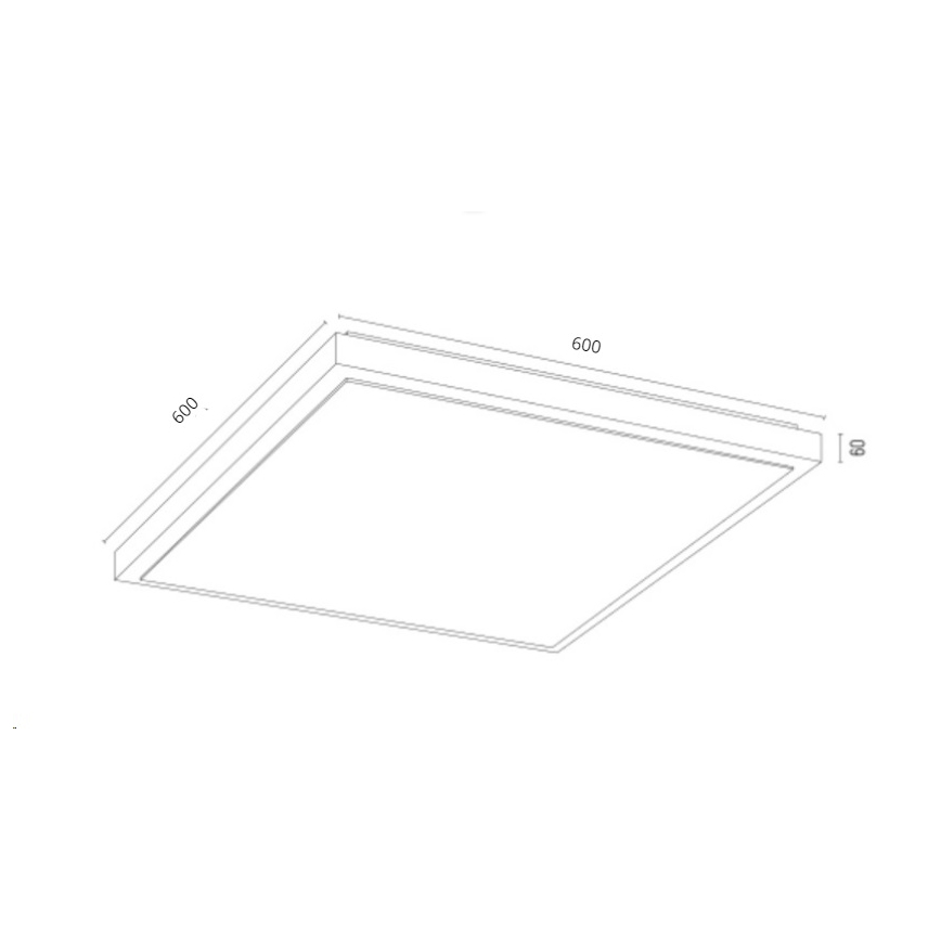 Argon 1826 - Ceiling light CARLSON 4xE27/15W/230V 60x60 cm black