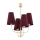 Argon 1827 - Chandelier on a pole SAFIANO 4xE27/15W/230V burgundy