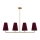 Argon 1829 - Chandelier on a pole SAFIANO 4xE27/15W/230V burgundy