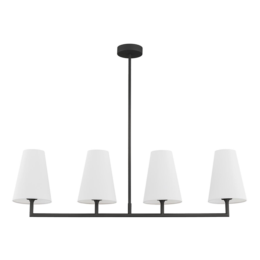 Argon 1831 - Chandelier on a pole SAFIANO 4xE27/15W/230V black