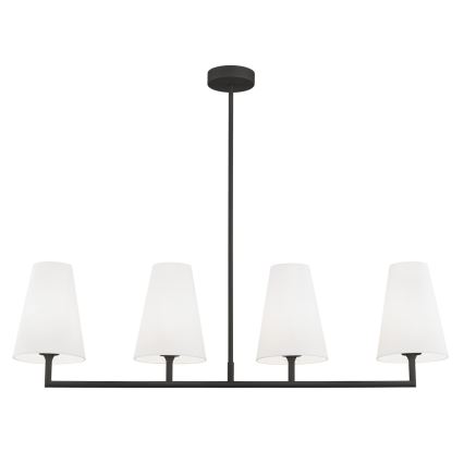 Argon 1831 - Chandelier on a pole SAFIANO 4xE27/15W/230V black