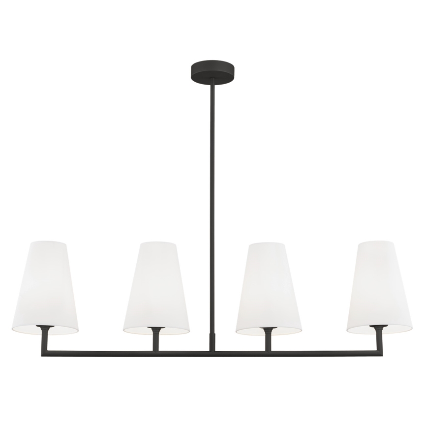 Argon 1831 - Chandelier on a pole SAFIANO 4xE27/15W/230V black