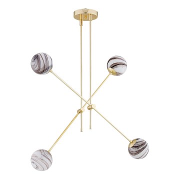 Argon 1840 - Chandelier on a pole ABSOS 4xE14/7W/230V alabaster gold