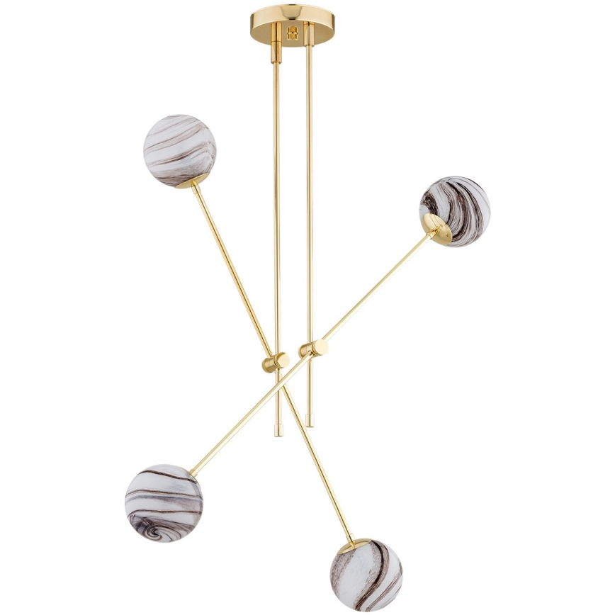 Argon 1840 - Chandelier on a pole ABSOS 4xE14/7W/230V alabaster gold