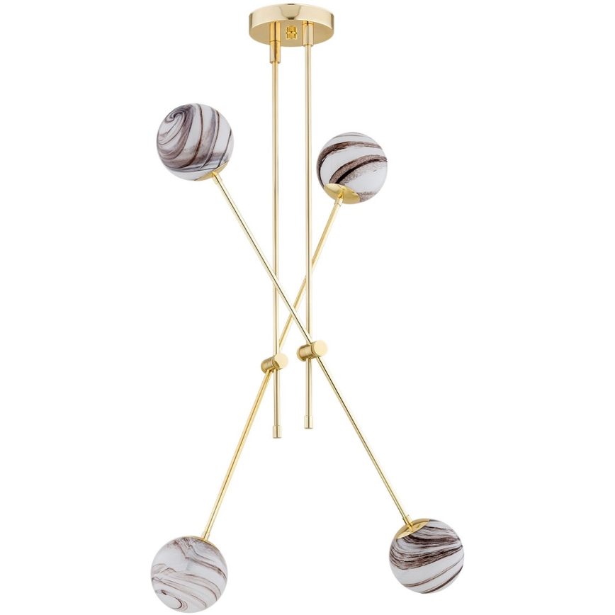 Argon 1840 - Chandelier on a pole ABSOS 4xE14/7W/230V alabaster gold