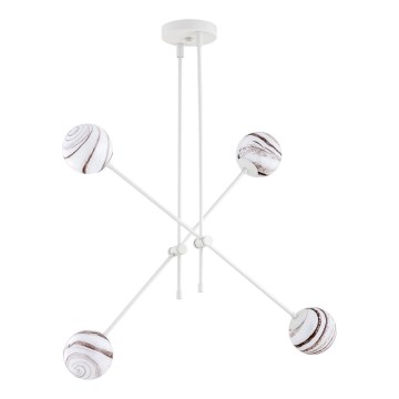Argon 1841 - Chandelier on a pole ABSOS 4xE14/7W/230V alabaster white
