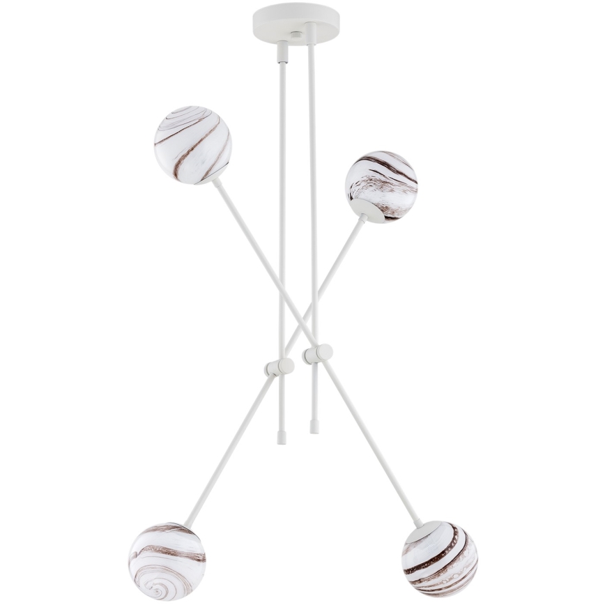 Argon 1841 - Chandelier on a pole ABSOS 4xE14/7W/230V alabaster white