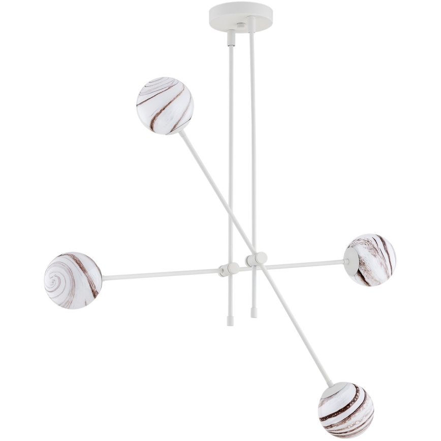 Argon 1841 - Chandelier on a pole ABSOS 4xE14/7W/230V alabaster white