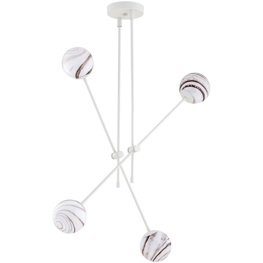 Argon 1841 - Chandelier on a pole ABSOS 4xE14/7W/230V alabaster white