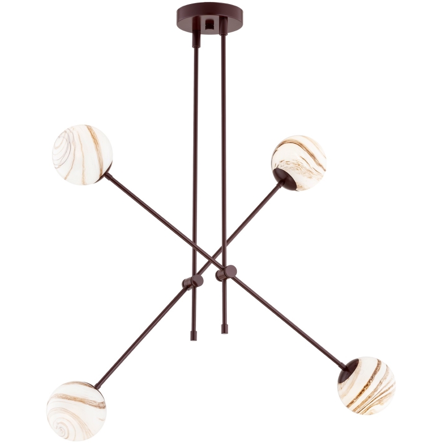 Argon 1842 - Chandelier on a pole ABSOS 4xE14/7W/230V alabaster brown