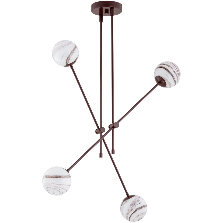 Argon 1842 - Chandelier on a pole ABSOS 4xE14/7W/230V alabaster brown