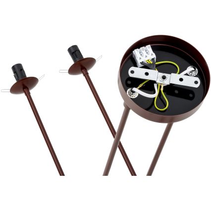 Argon 1842 - Chandelier on a pole ABSOS 4xE14/7W/230V alabaster brown