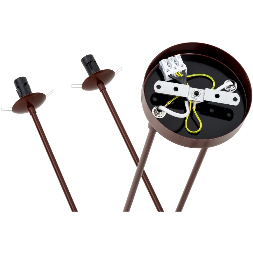 Argon 1842 - Chandelier on a pole ABSOS 4xE14/7W/230V alabaster brown
