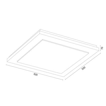 Argon 1872 - TABOR Ceiling light 4xE27/15W/230V 52x52 cm terracotta