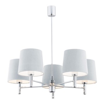 Argon 2076 - Chandelier on a pole BOLZANO 5xE27/15W/230V grey