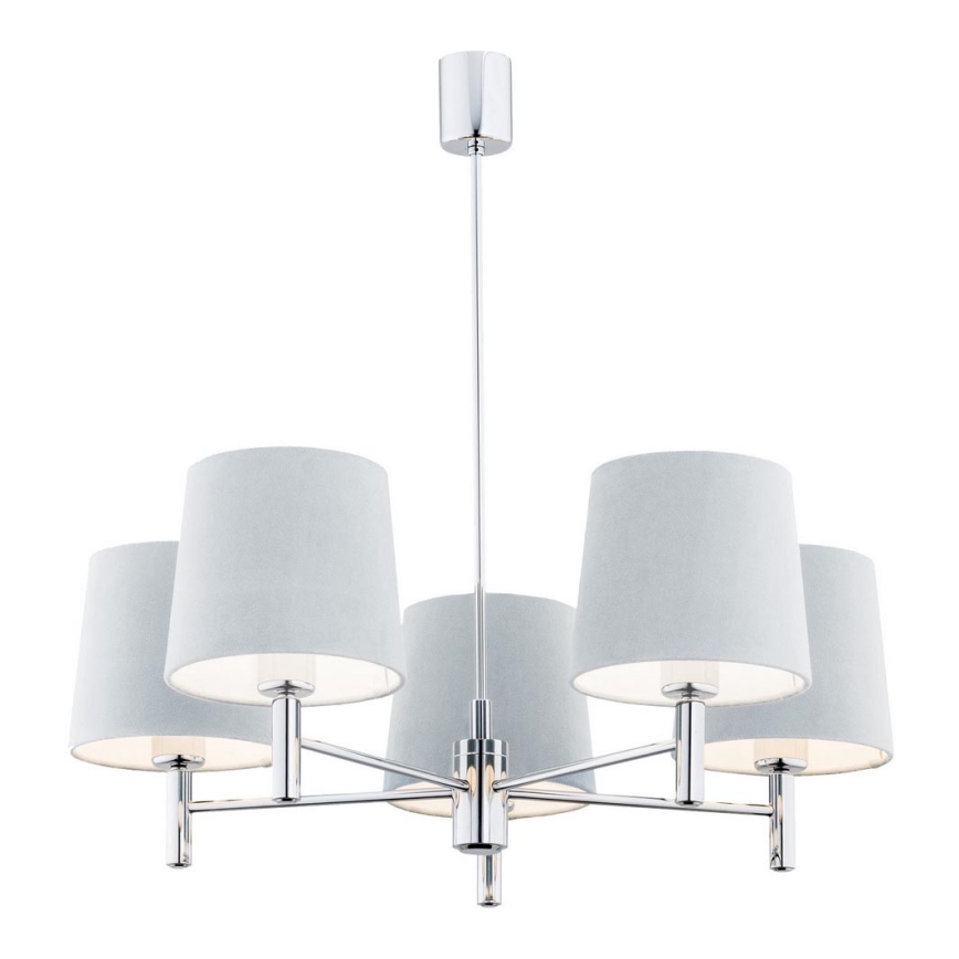 Argon 2076 - Chandelier on a pole BOLZANO 5xE27/15W/230V grey