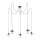 Argon 2078 - Chandelier on a string CORSO 5xE27/15W/230V spider black