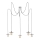 Argon 2079 - Chandelier on a string CORSO 5xE27/15W/230V spider shiny chrome