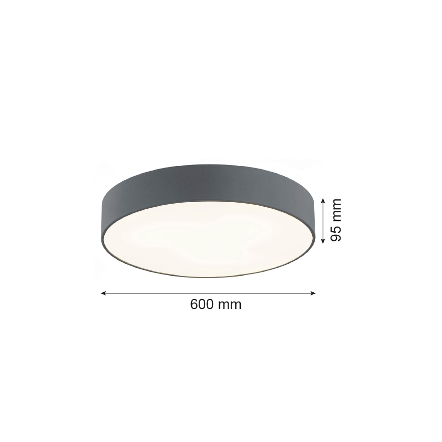 Argon 2083 - Ceiling light DARLING 5xE27/15W/230V d. 60 cm grey