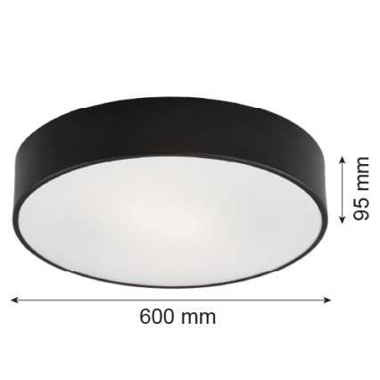 Argon 2084 - Ceiling light DARLING 5xE27/15W/230V d. 60 cm black
