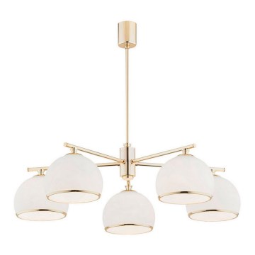 Argon 2088 - Chandelier on a pole MARBELLA 5xE27/15W/230V brass