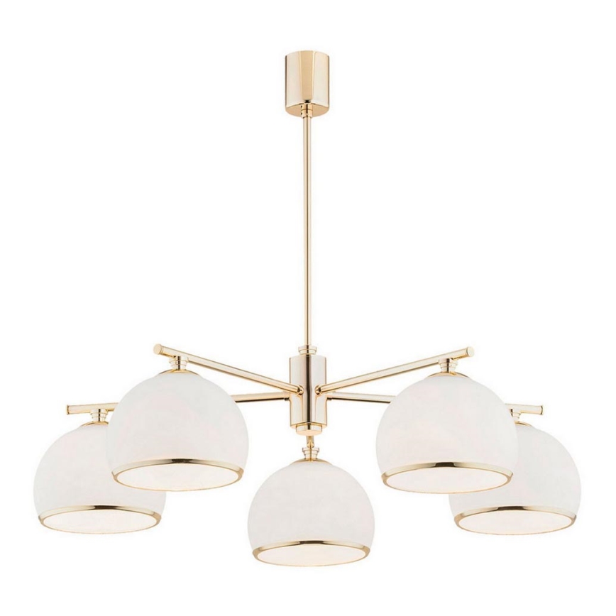 Argon 2088 - Chandelier on a pole MARBELLA 5xE27/15W/230V brass