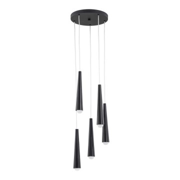 Argon 2103 - Chandelier on a string HOLLYWOOD 5xE14/7W/230V black