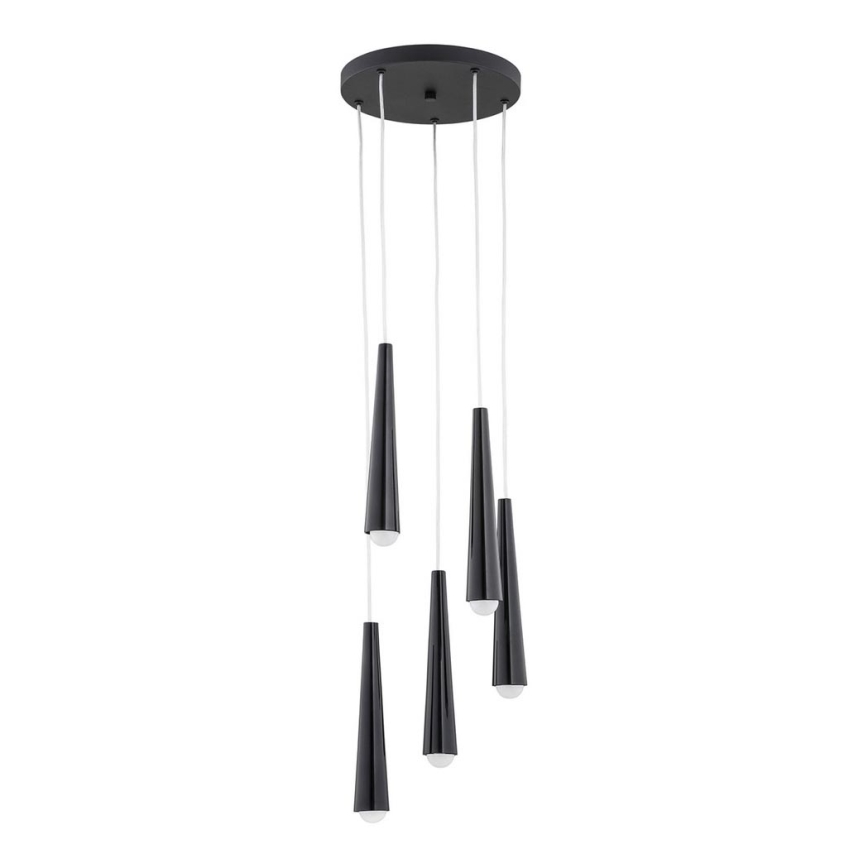 Argon 2103 - Chandelier on a string HOLLYWOOD 5xE14/7W/230V black