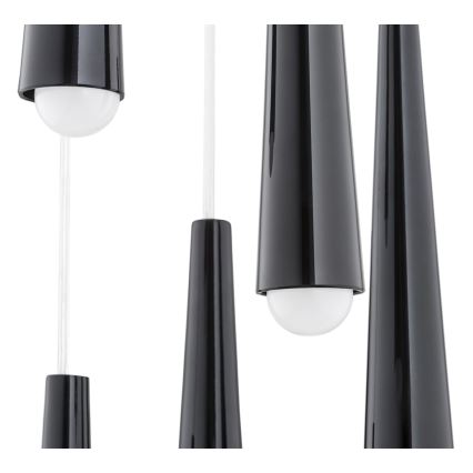 Argon 2103 - Chandelier on a string HOLLYWOOD 5xE14/7W/230V black