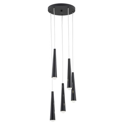 Argon 2103 - Chandelier on a string HOLLYWOOD 5xE14/7W/230V black