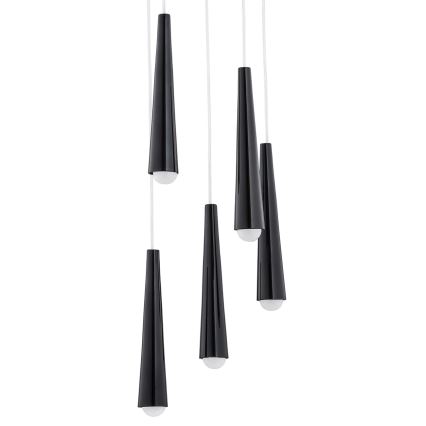 Argon 2103 - Chandelier on a string HOLLYWOOD 5xE14/7W/230V black