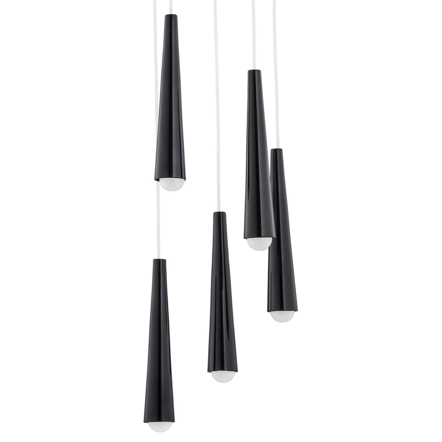 Argon 2103 - Chandelier on a string HOLLYWOOD 5xE14/7W/230V black