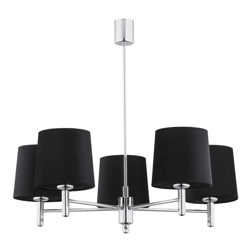Argon 2104 - Chandelier on a pole BOLZANO 5xE27/15W/230V black
