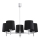 Argon 2104 - Chandelier on a pole BOLZANO 5xE27/15W/230V black