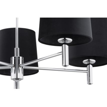 Argon 2104 - Chandelier on a pole BOLZANO 5xE27/15W/230V black