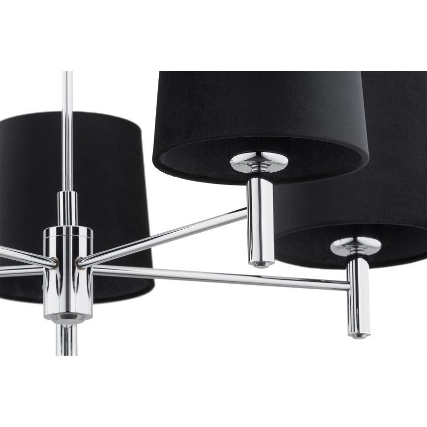 Argon 2104 - Chandelier on a pole BOLZANO 5xE27/15W/230V black