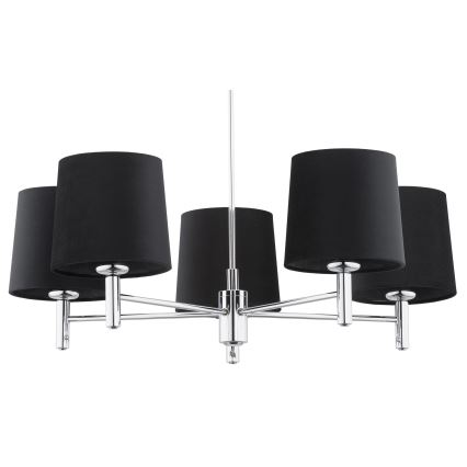 Argon 2104 - Chandelier on a pole BOLZANO 5xE27/15W/230V black