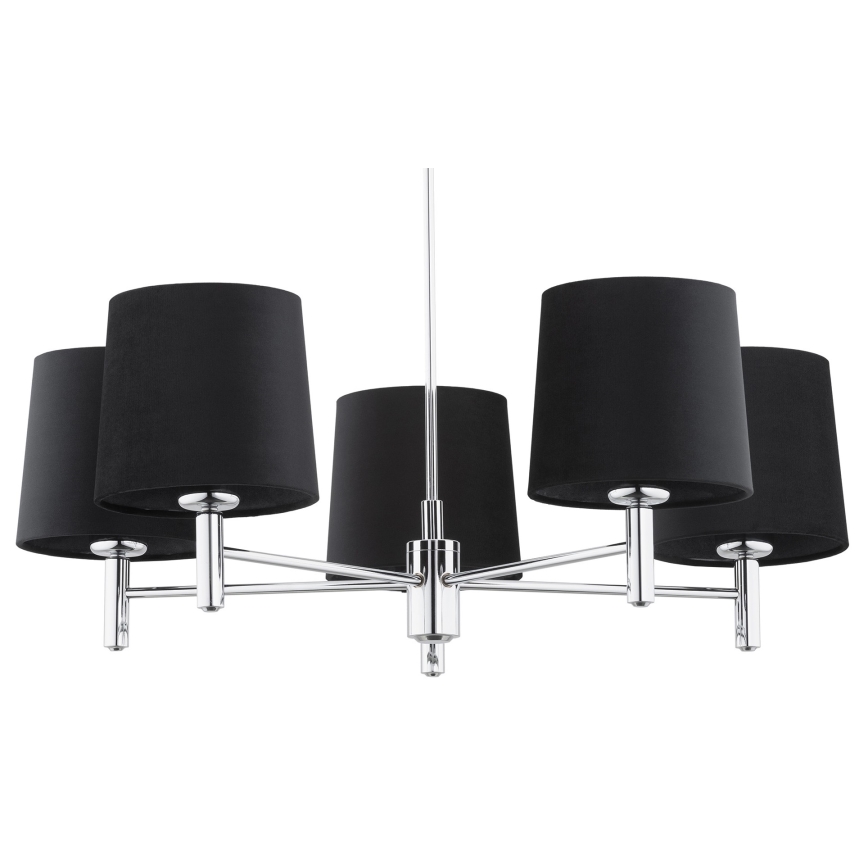 Argon 2104 - Chandelier on a pole BOLZANO 5xE27/15W/230V black