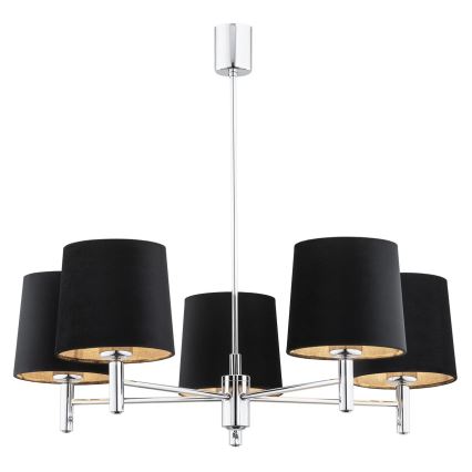 Argon 2104 - Chandelier on a pole BOLZANO 5xE27/15W/230V black